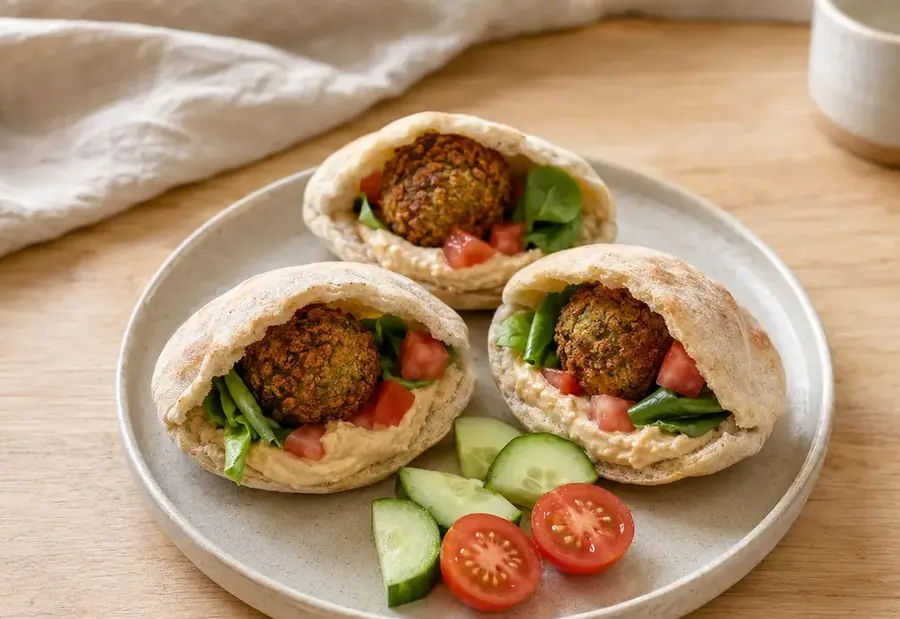 מיני פיתות אישיות עם פלאפל